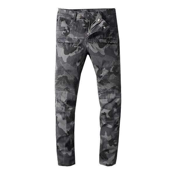 

2020 bal mens distressed ripped biker jeans slim fit motorcycle biker negegqs denim for men fashion designer hip hop mens jeans good quality, Blue