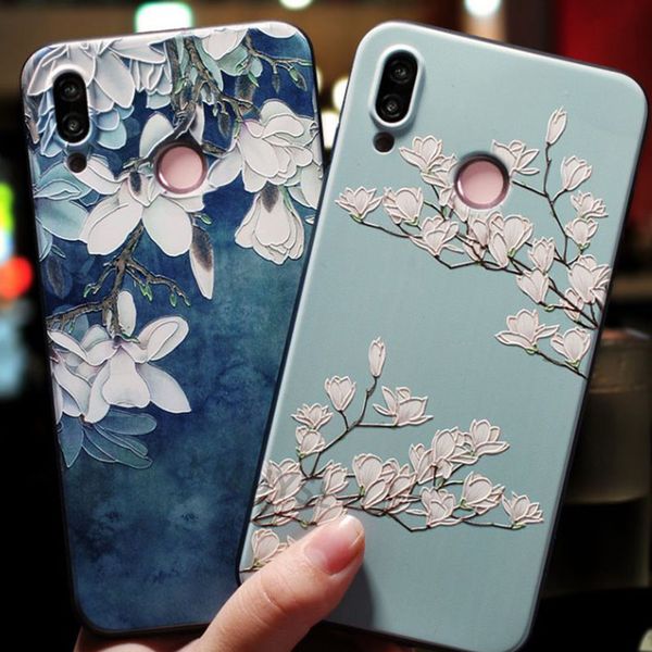 

3d flower case for huawei p30 pro p20 p10 p9 lite nova 3 3i 4 honor 8x 7a 7c cover for huawei y7 pro y6 prime p smart y9 2019