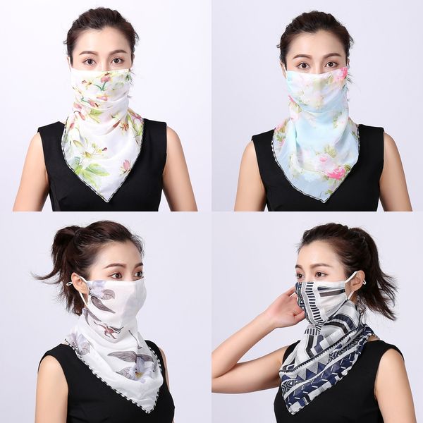 

p3fcn cycling scarf half face mask multifunction ice silk headscarf outdoor sports anti-u scarf cool breathable bicycle earloop, Black