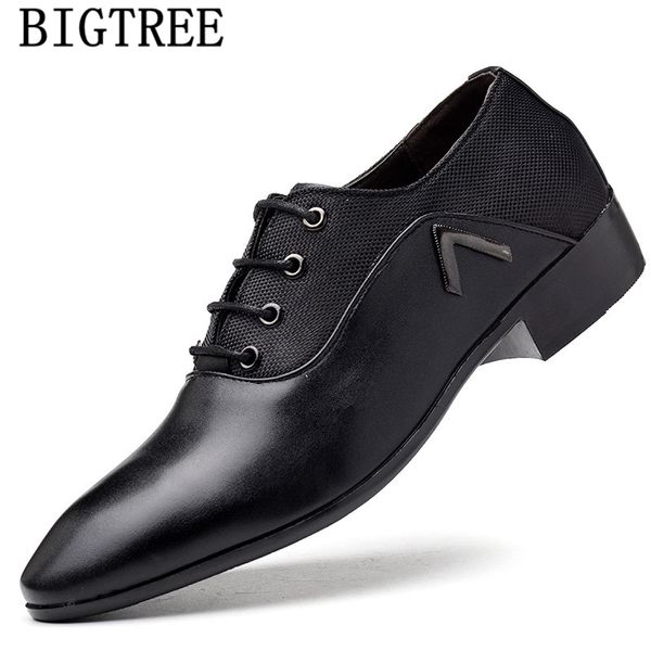 

mens dress shoes oxford mens formal shoes leather classic men zapatos elegantes hombre chaussure homme sapato masculino, Black