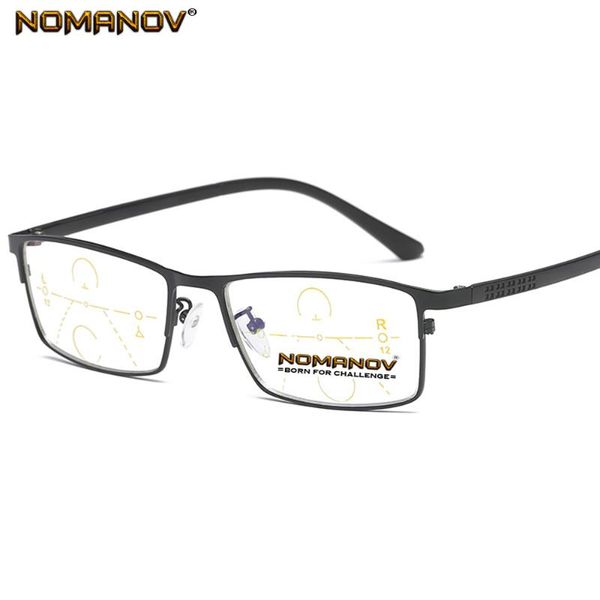 

commercial alloy frame blu light blocking lens men women progressive multifocus reading glasses add 75 100 125 150 175 200 to400, White;black