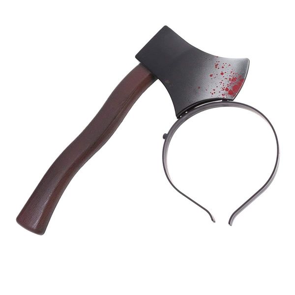 

plastic hatchet across the head halloween cross head ax hairband headband bloody plastic party halloween decoration costumes (ha