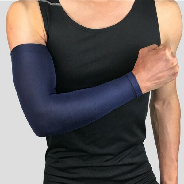 

elbow & knee pads 2021 1pcs soft elastic arm warmers protection pad cycling basketball long sleeve sports safety support, Black;gray