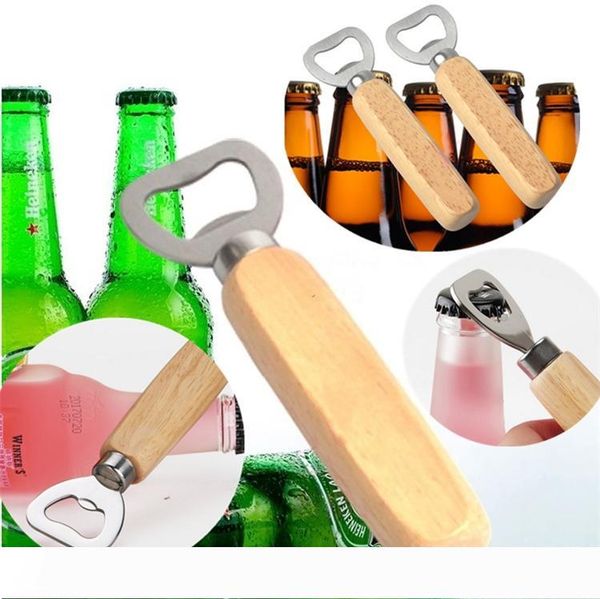

kitchen bottle opener tools wooden handle beer openers bar tools soda beer bottle cap opener wine bottle opener tool i258