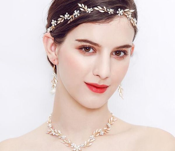 

high end new earrings necklace bridal jewelry set wedding jewelry sets alloy plating european and american bridal set jewelry set sale, Slivery;golden