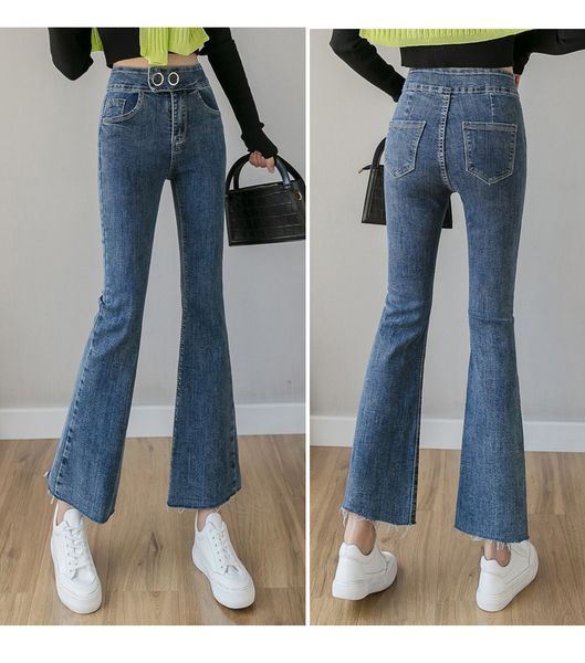

violet new jeans women 20 spring leisure han edition high waist, Blue