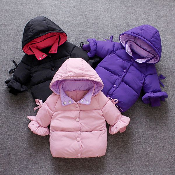 

Inverno bambina cartone animato tinta unita giacca per bambini giacca calda cappotto giacca per bambini ragazze abbigliam, Pink