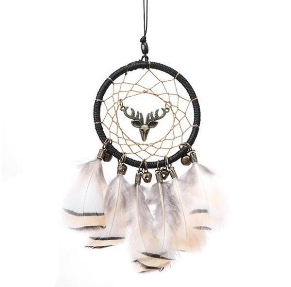 Design Indiano de Casa Design Handmade Dream Catcher com Rattan Bead Penas de parede Pendurar decoração ornamento GA718