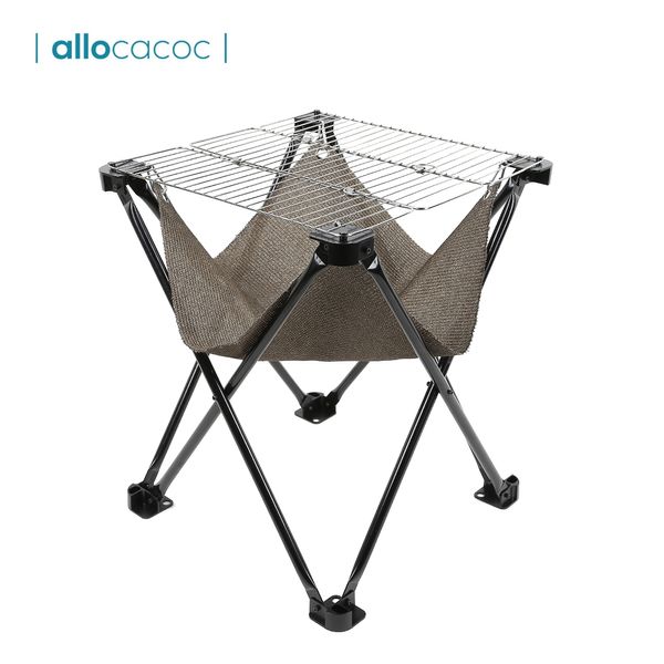 Allocacoc portátil Folding churrasqueira com saco de armazenamento