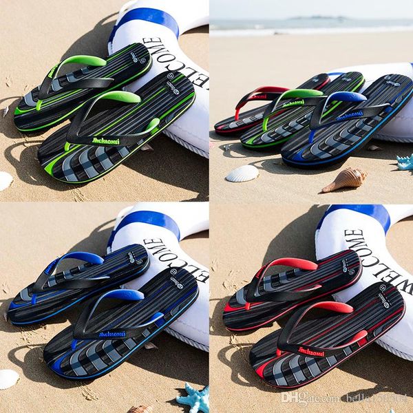 

designer sandals david beckham mensstriped sandals causal non-slip summer huaraches slippers flip flops summer outdoor beach slippers, Black