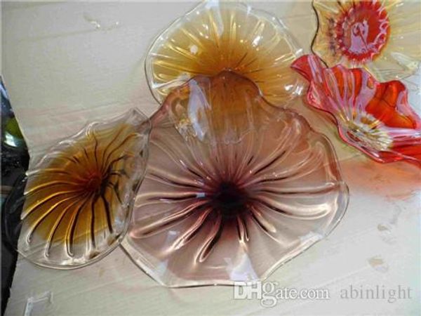 

mouth blown glass wall plates western style festival decorative borosilicate glass home decor wall lamps