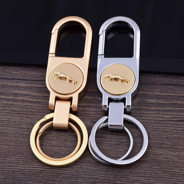 

3 colors metal leopard pattern keychains keyfob zinc alloy keyring car keychain bag decor exquisite business gift for men lovers (opp bag, Silver