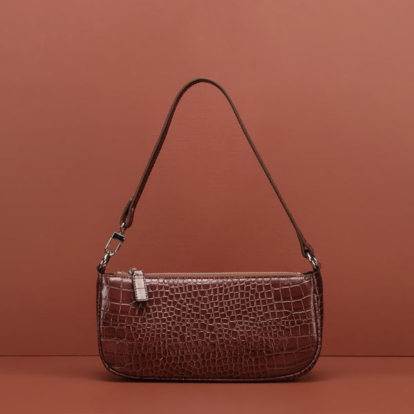 

2020 new underarm bag bag fashion simple high-end retro star with paragraph crocodile pattern shoulder