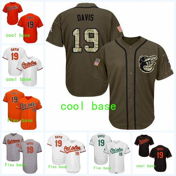 

Mens 19 Chris Davis Baltimore Cool Base & Flex base Embroidery Orioles Baseball Jersey 100% Stitch S-XXXL Free Shopping