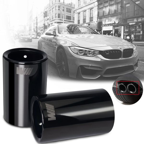 

1pcs car styling for e30 e36 e46 e90 e91 e92 e93 f30 320i m power car exhaust pipe muffler tip turbo sound whistle aut