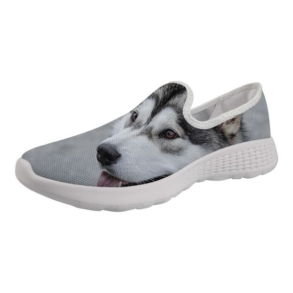 

fashion casual non-slip shoes wading light shoes with holes on bottom summer outdoor alaskan malamute print women walking, Black