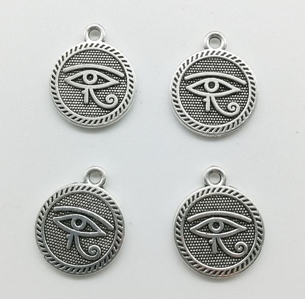 

50pcs/lot eye alloy tibet silver charms pendants retro style jewelry diy pendant for keychain bracelet earrings 18*15mm, Bronze;silver