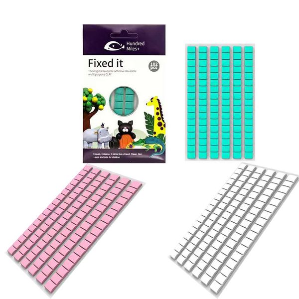 

glue clay stick removable reusable non toxic nail art tool sticky tip fixator clay diy nail practice display, Red;pink