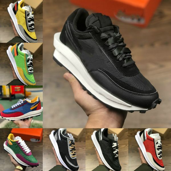 

ld waffle sacai blue multi daybreak mesh upper trainers mens sneakers women fashion designer breathe sports running shoes green white