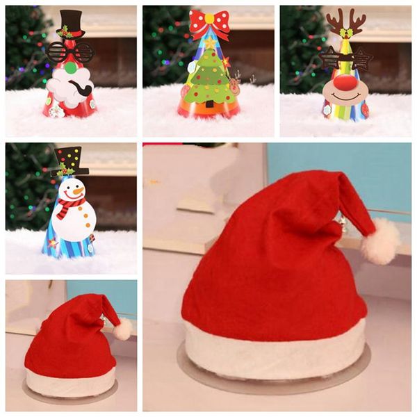 Acheter Arbre De Noël Chapeau Bonhomme De Neige Papier Nid Dabeille Partie De Boule Bricolage Santa Hat Noël Festival Décor Décor De Noël Lxl405 De