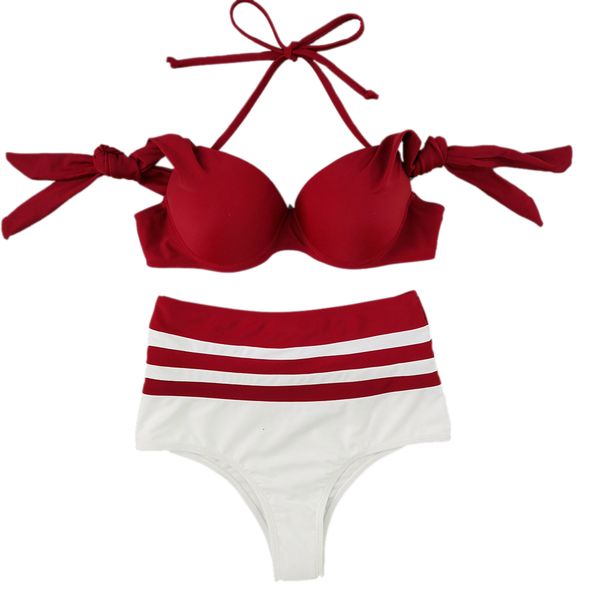 

bikinis for women bikini high waist bikinis 2019 patchwork swimwear high waist women micro bikini solid biquini swimming suit for women, White;black