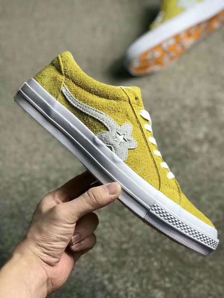 

Новый TTC The Creator x One Star Гольф Ox Le Fleur Wang Замша Зеленый Желтый Бежевый Подсолнух Повсе