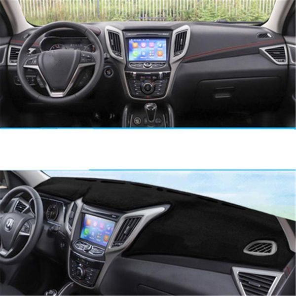 

black car dashboard cover dash mat for changan cs75 (2013-2020) 2014 2015 2016 2017 2018 auto sun shade pad carpet protector
