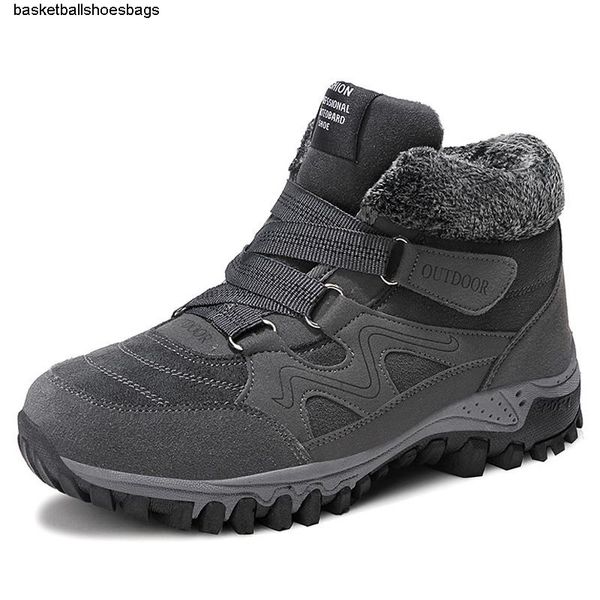 

outdoor snow boots plush, Black