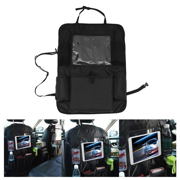 

new oxford cloth car seat back multi-pocket storage bag organizer tablet holder pouch for ipad multi-pocket back seat hanging