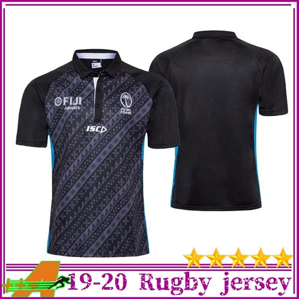 

new 2019 2020 fiji commemorative edition 1920 fiji rugby jersey maillot de foot french boln rugby shirts-5xl, Black;gray