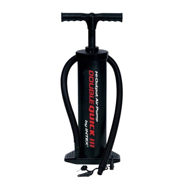 

black recreation 68615 high-output hand pump for inflatable pool air mattress boat swim ring bike pump