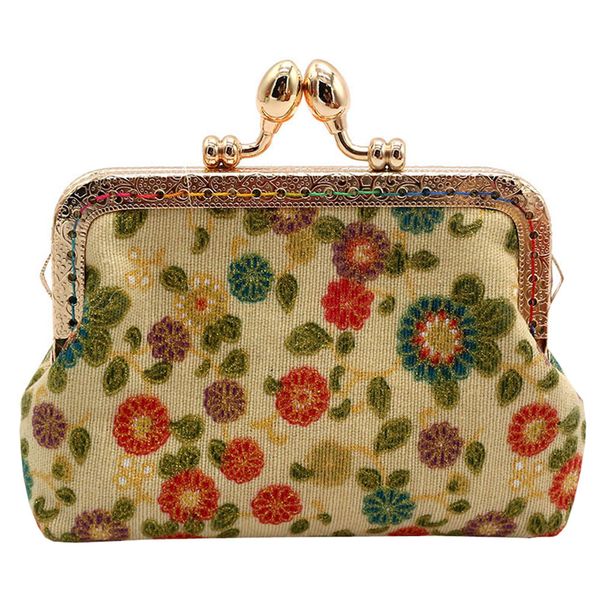 

sleeper #5001 women lady retro vintage flower small wallet hasp purse clutch bag for girls bolsa 2018, Red;black