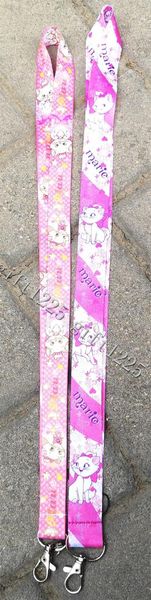 

10pcs/20pcs/30pcs/50pcs/100pcs marie cat mix lanyard neck strap lanyard mobile phone key chain id badge key chain, Silver