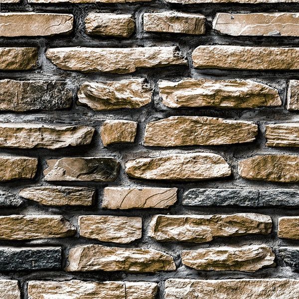 

personality stone wallpaper 3d embossed rock brick wall paper living room restaurant cafe background wall covering pvc wallpaper