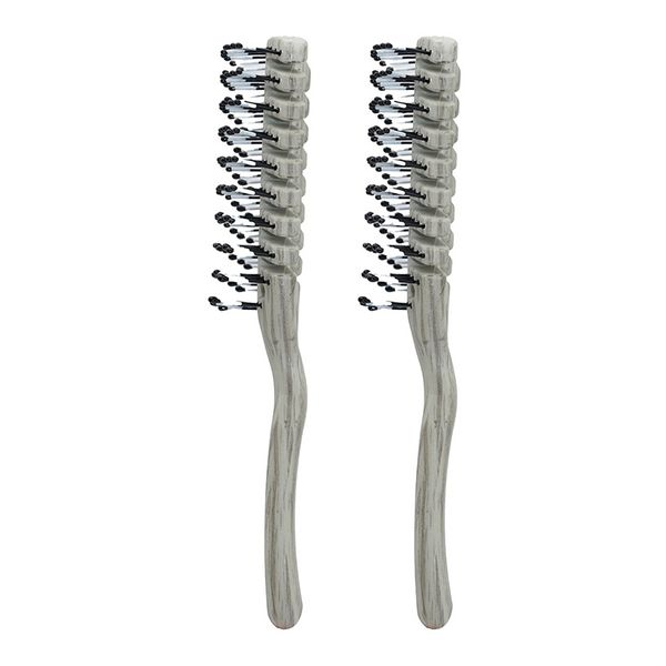 

2pcs airy styling hair brush,tangled thick hair blow dry brush,hair comb brush anti-static ventilation styling brush, Silver