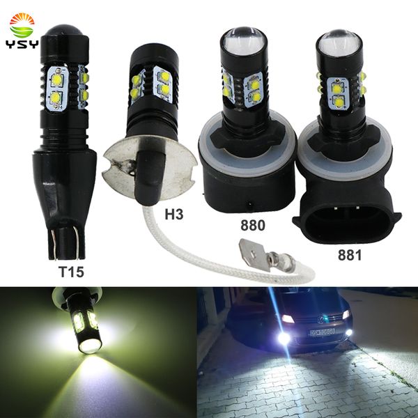 

high power 1000lm h3 t15 led car lights led bulbs h27 880 881 white daytime running lights drl fog light 6000k 12v driving lamp