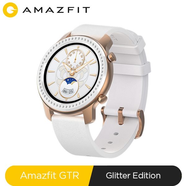 

На складе Glitter издание New Amazfit GTR 42мм Смарт Часы 5ATM SmartWatch 12days Батарея Music Control для Androi
