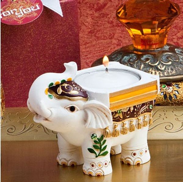 

10 pcs colorful lucky elephant tealight holder wedding party decoration candle holder