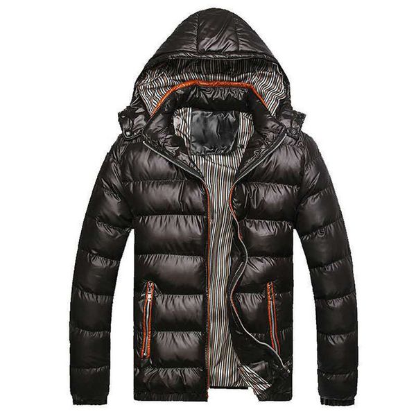 

2019 autumn and winter fashion boutique white duck down solid color lightweight men's casual hooded down jacket male jacket, Black