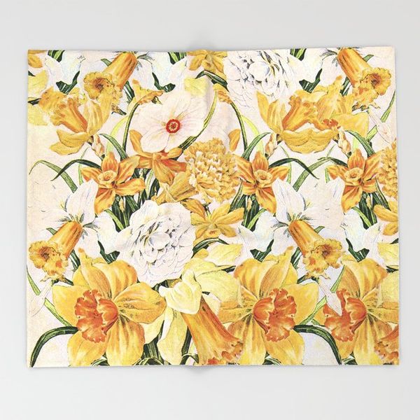 

blankets bighouses throw blanket wordsworth and daffodils warm microfiber