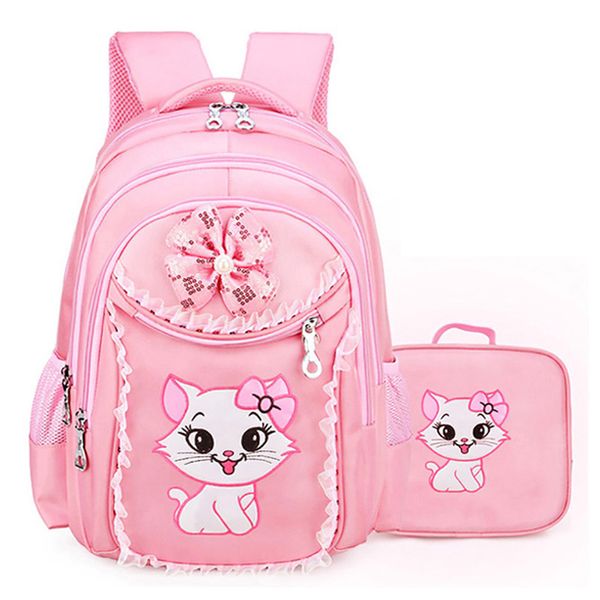 

portfolio children school bags for girls cat cartoon schoolbags primary school backpack set kids princess backpack kids mochila