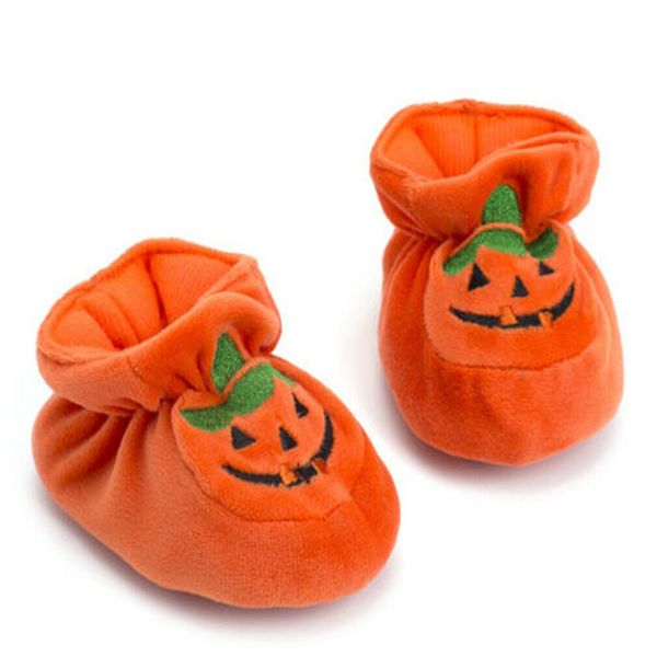 

newborn toddler baby girls boys shoes halloween pumpkin shoes soft sole mini
