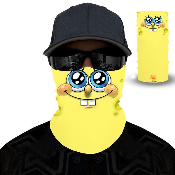 

dark cartoon mask windproof scarf anime fishing bicycle headdress neck leggings bandanas balaclava seamless sports hair band, Blue;gray
