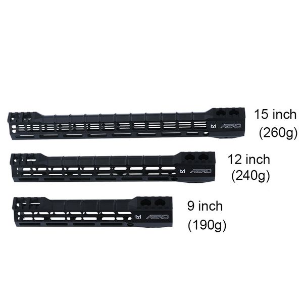 

9" 12" 15" Free Float M-LOK Keymod AEG Handguard Пикатинни Тонкий стиль с бочонка порожка для Scope Mount