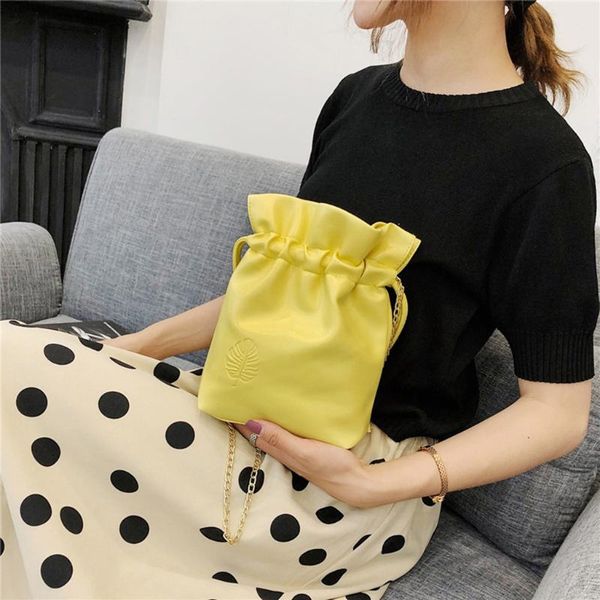 

38# womenbucket bags fashion canvas crossbody bags for women simple all-purpose small bucket bag single shoulder messenger bag