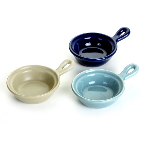 

ceramic spice dip sauces dish with handle snack bowls plate appetizer serving tray dip bowl with handle