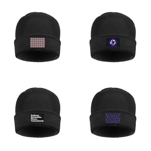 

fashion the who logo stretchy & soft beanie hats roll 2010 the who greatest hits live band members mods logo mod target who albums, Blue;gray