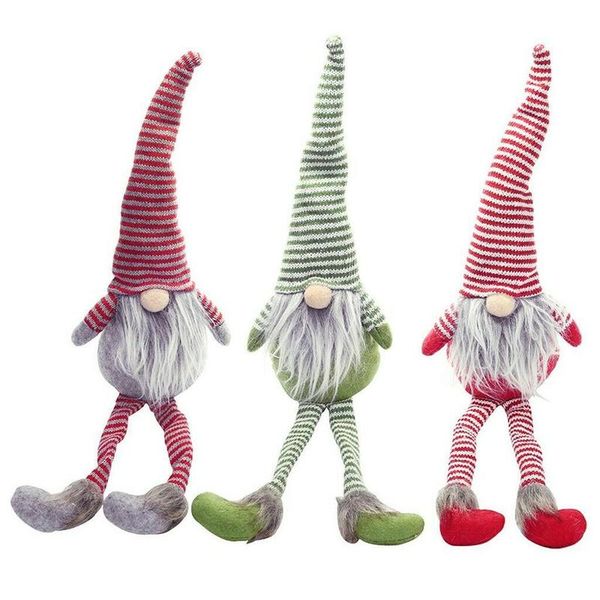

christmas decoration striped hat hanging no face elf doll decoration cartoon pendant for family 2020 new year gift for kids