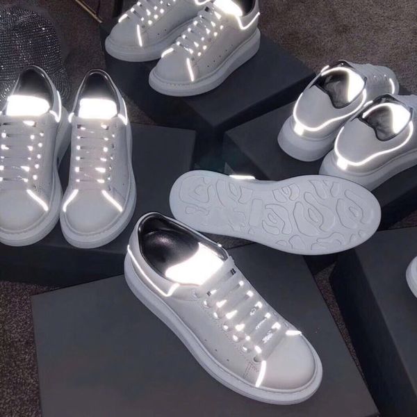 

alexander new queen black white platform classic casual skateboard shoes womens sole sneakers 3m reflective shoe sports tennis 120131