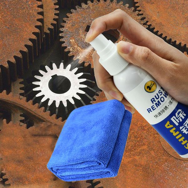 

rust inhibitor rust remover derusting spray car maintenance cleaning 120ml metal surface chrome paint clean anti-rust lubricant